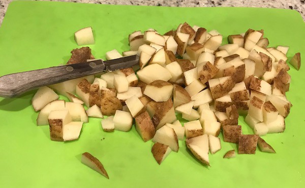 Diced potatoes