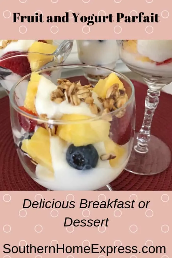 Pineapple, strawberries, and blueberries make this fruit and yogurt parfait a nutritious meal or snack.