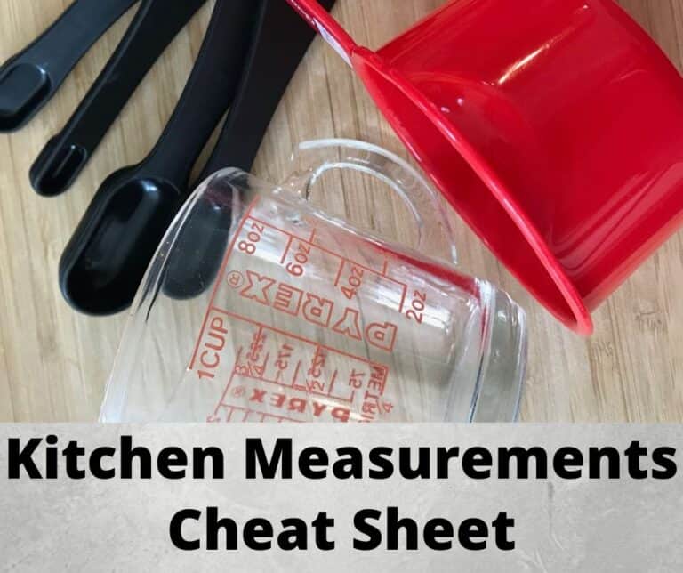 Kitchen Measurements Cheat Sheet - Southern Home Express