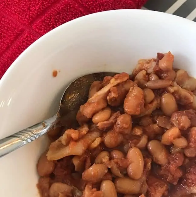 Bowl of baked beans