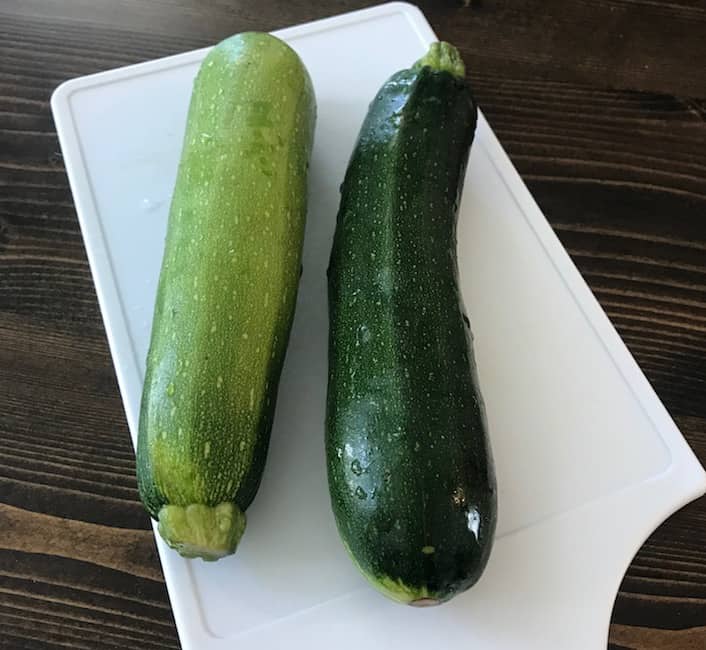 2 full-size zucchinis