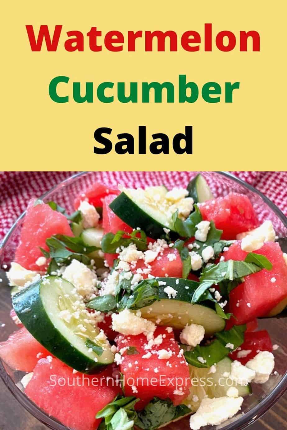 Watermelon Cucumber Salad Recipe Southern Home Express