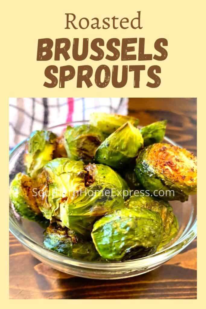 Bowl of roasted Brussels sprouts