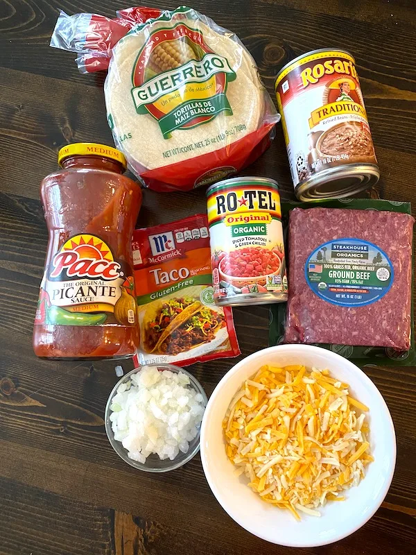 Easy Beef and Bean Enchilada Casserole - Southern Home Express