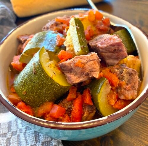 bowl of Mediterranean beef stew