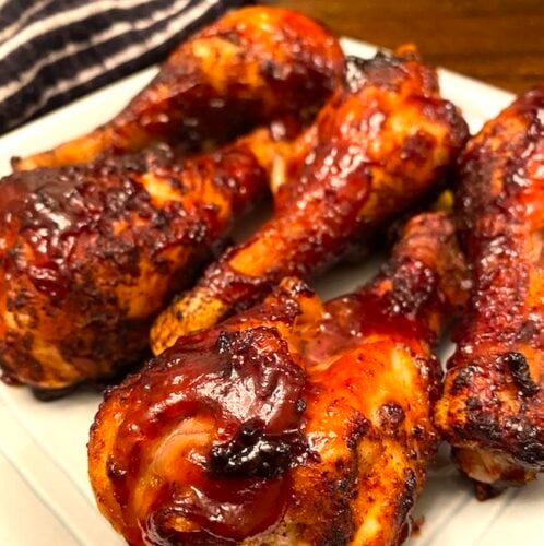plate of barbecue chicken