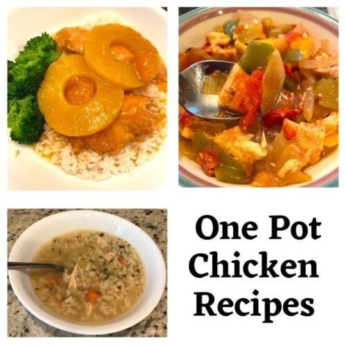 3 different one pot chicken dinners