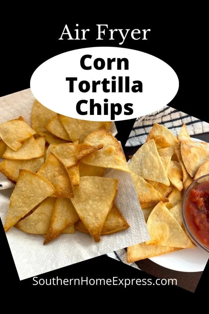 bowl and plate of homemade corn tortilla chips