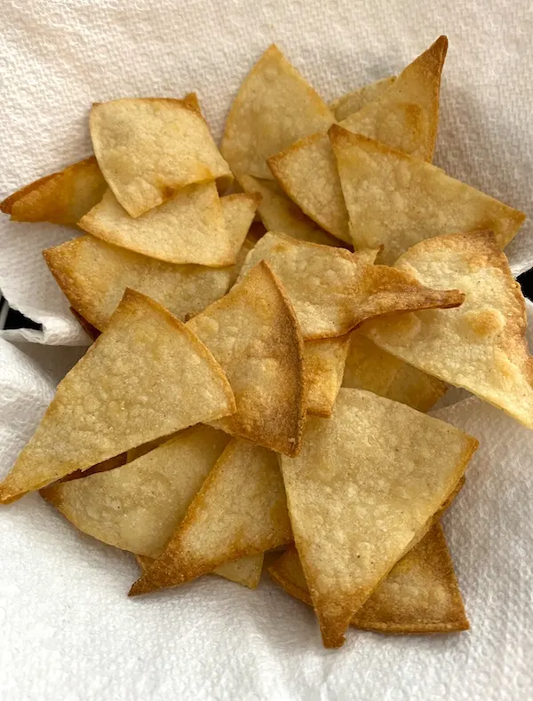 plate of tortilla chips