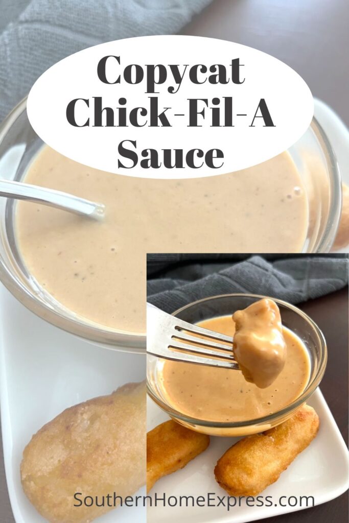 chicken dipped on Chick Fil A sauce