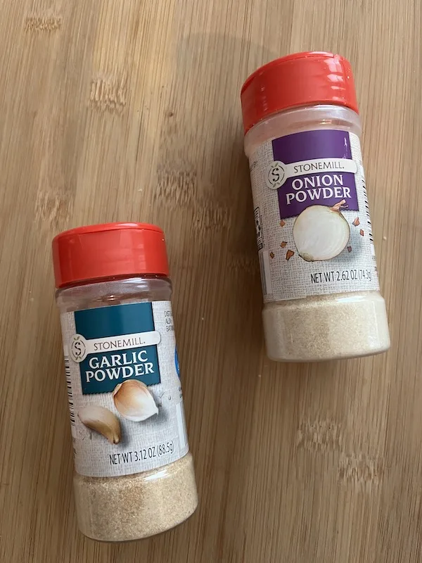 onion powder and garlic powder