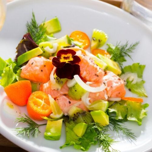 plate of ceviche salad