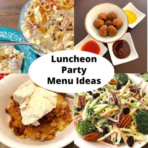 variety of dishes perfect for a luncheon party