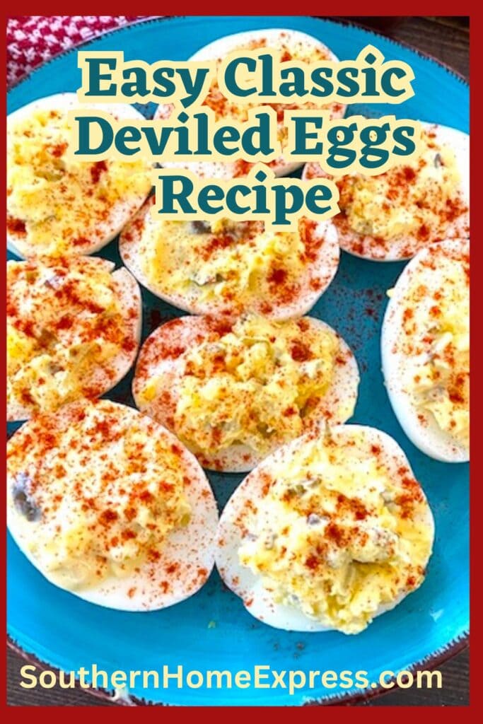 plate of classic southern style deviled eggs