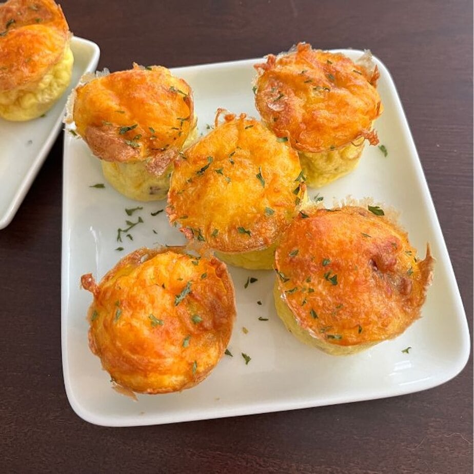 egg bites on a plate