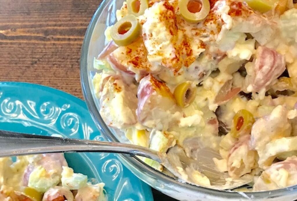 bowls of mama's potato salad