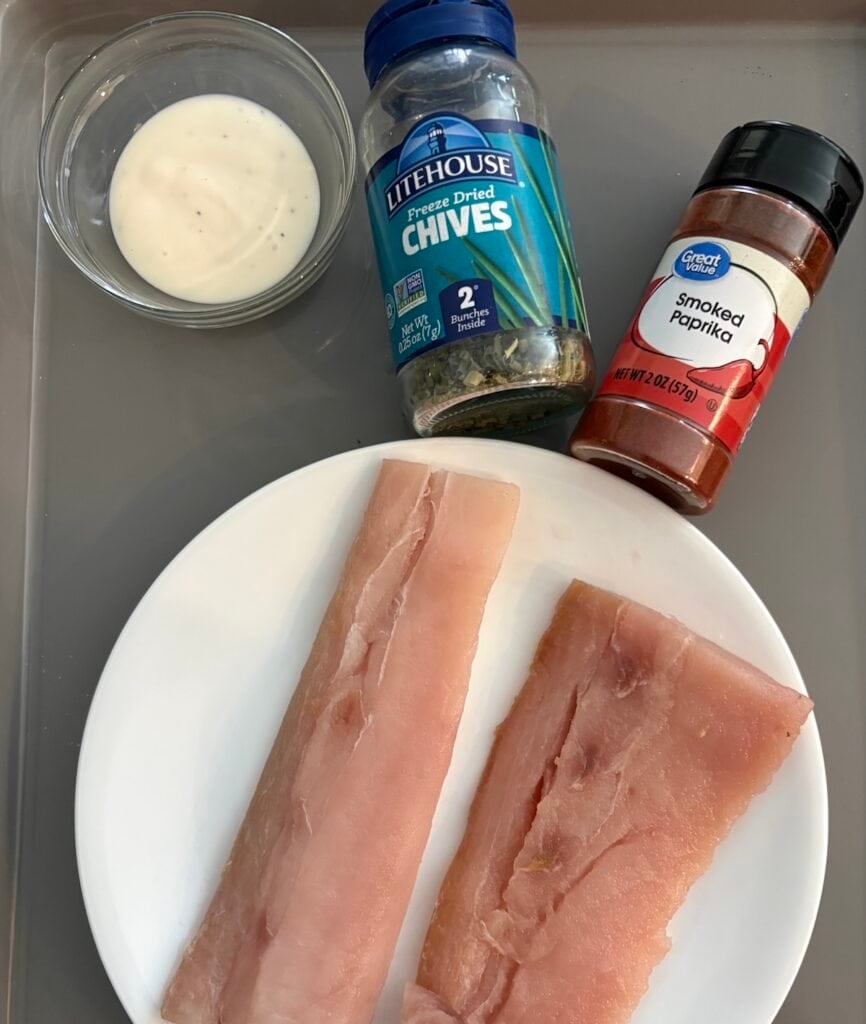 ingredients for baked ranch fish