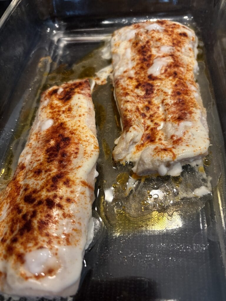 baked ranch fish in pan