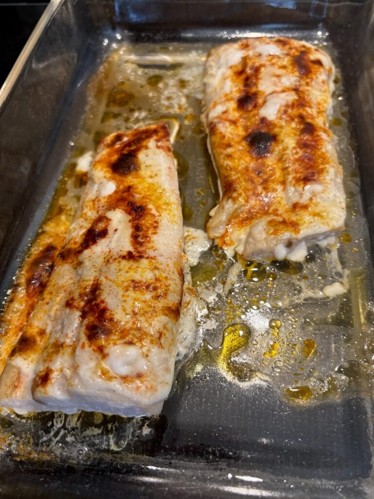 broiled ranch fish in pan