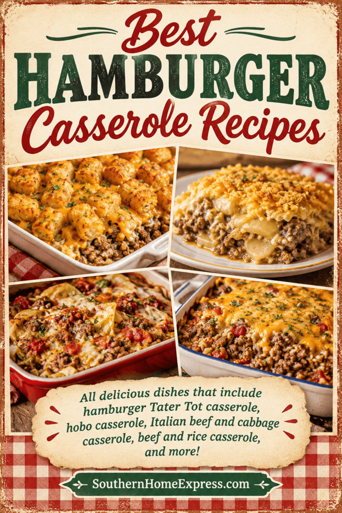 variety of ground beef casseroles
