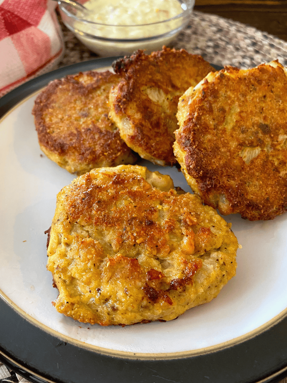 plate of salmon patties